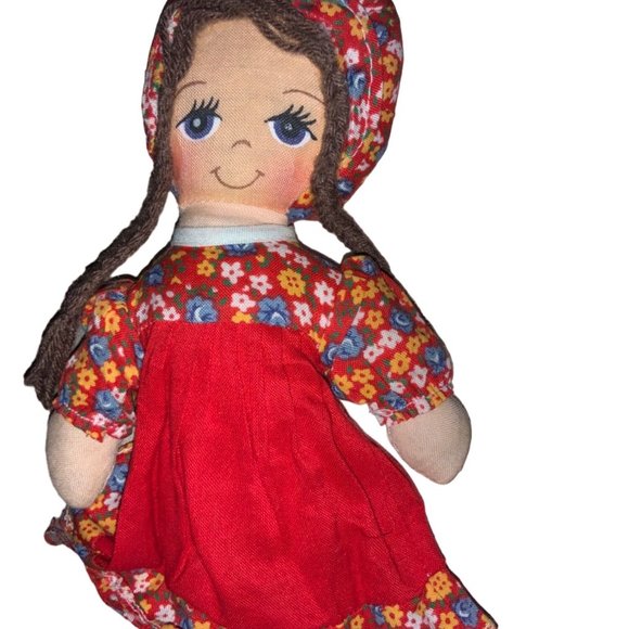 Cloth Rag Plush Doll Vintage 9 inch - Picture 1 of 7